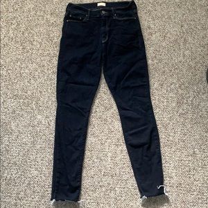 Mother Dark Wash Skinny Jeans